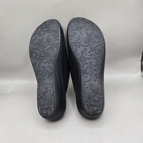 Fly Flot Mules Mesh Clogs Anti Shock Anatomic Slip On Shoe Black Women's 40 US 9 - Picture 7 of 7